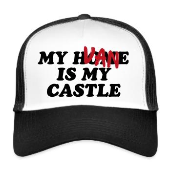 My Van is my Castle - Trucker Cap - Weiß/Schwarz - Vorne