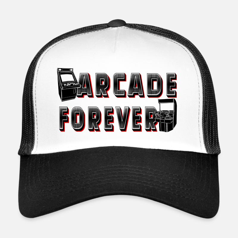 ARCADE FOREVER - Trucker Cap - white/black
