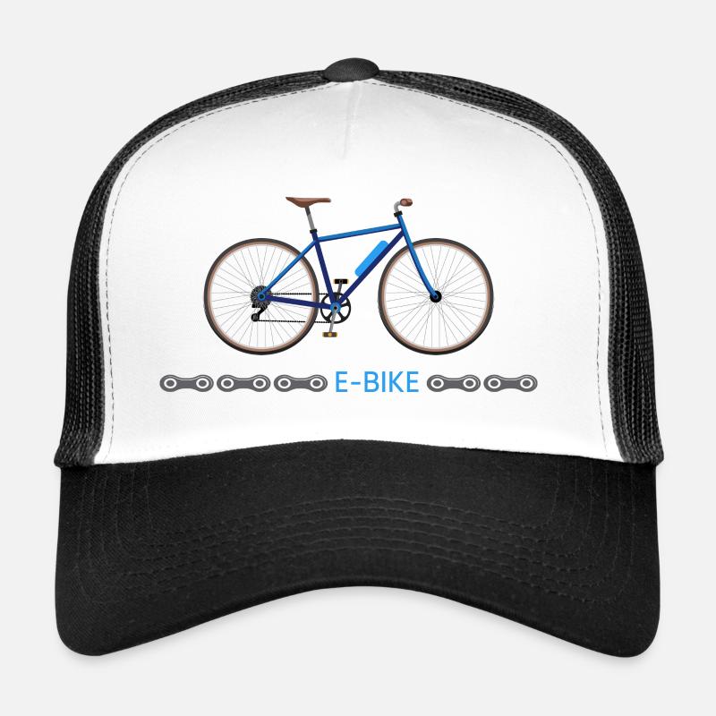 Vélo E-Bike Biker sans fil Ebike Vélo électrique - Casquette trucker  - blanc/noir