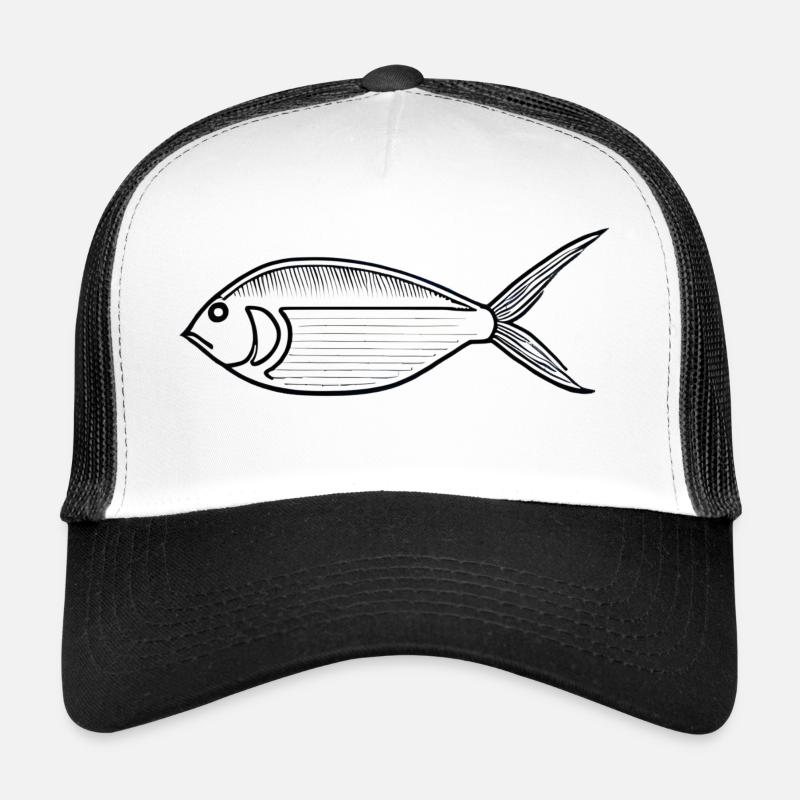 Elegant fish sea dweller - Trucker Cap - white/black
