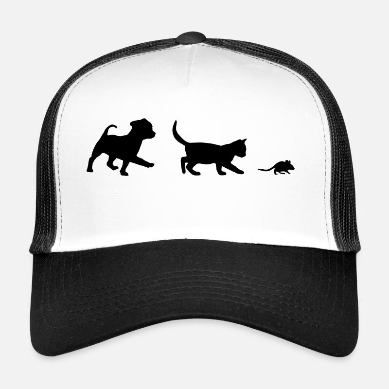 Cute Dog, Cat and Mouse Casquette trucker 