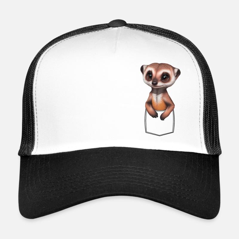 Süßes Erdmännchen Meerkat in Brusttasche Pocket Trucker Cap