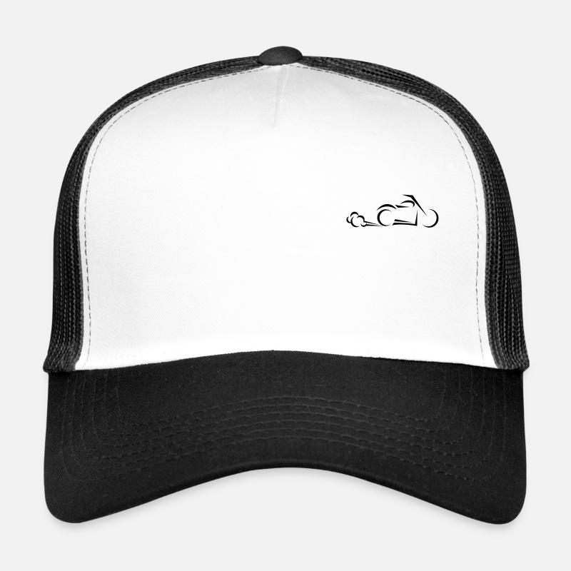 Motorrad - Trucker Cap - Weiß/Schwarz
