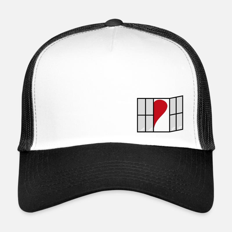 Open the window to your heart - Trucker Cap - white/black