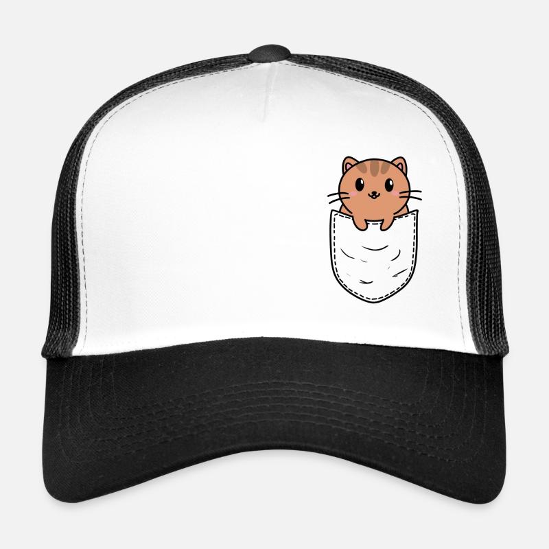 Chat dans le sac Sac de poitrine Chat Cadeau Casquette trucker 