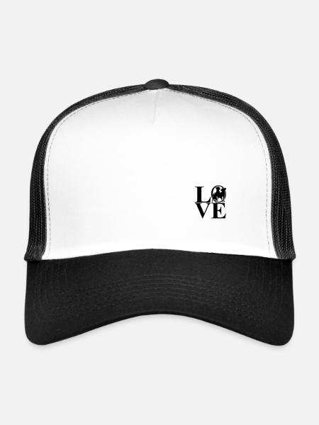 Deux Chihuahua Love Dog Motif - Casquette trucker  - blanc/noir - Devant