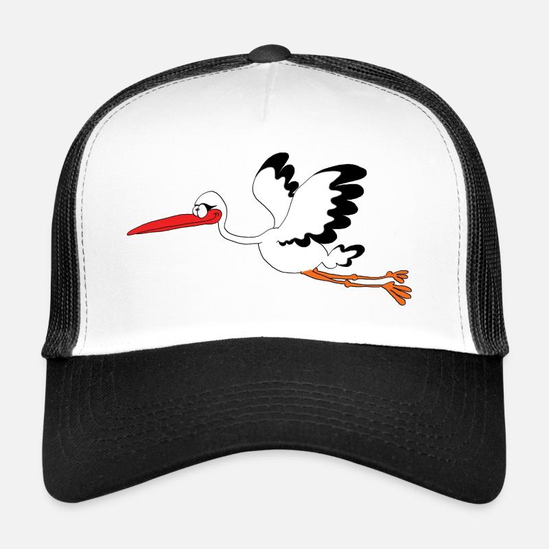 Cigogne Rigolote En Bande Dessinée Casquette trucker 