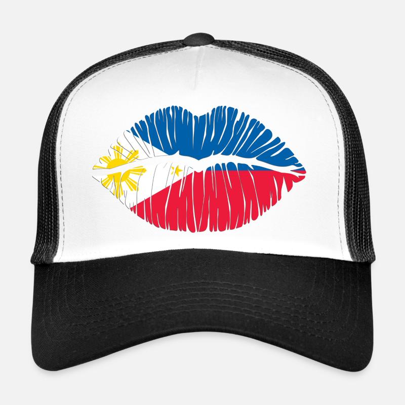 Kuss Philippinen - Trucker Cap - Weiß/Schwarz