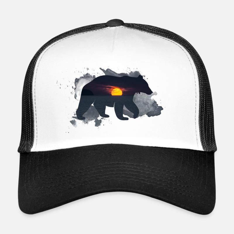 ours - Casquette trucker  - blanc/noir
