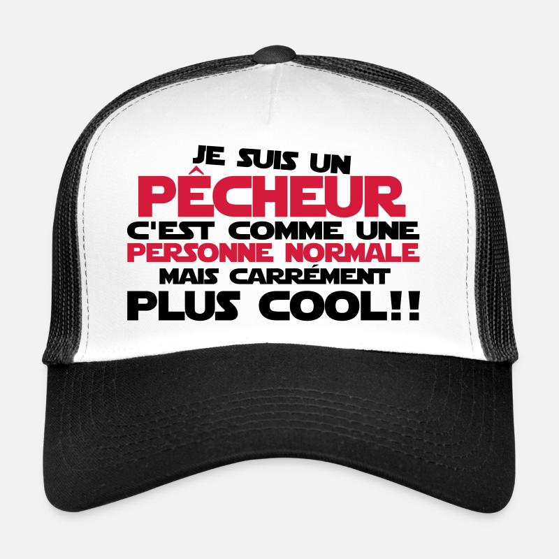 un pecheur - Casquette trucker  - blanc/noir