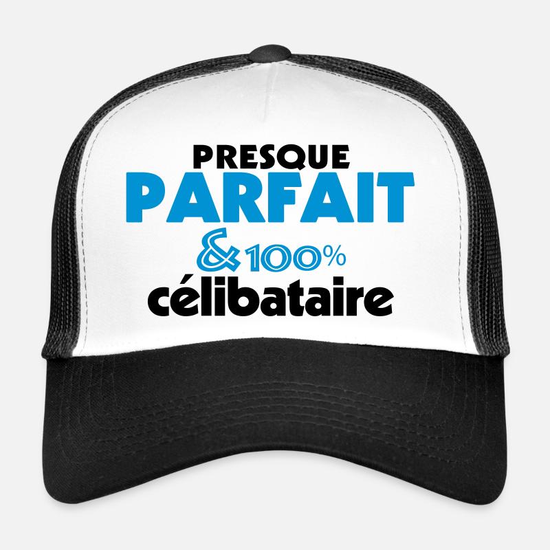 Presque Parfait - 100% CELIBATAIRE (2c) - Casquette trucker  - blanc/noir