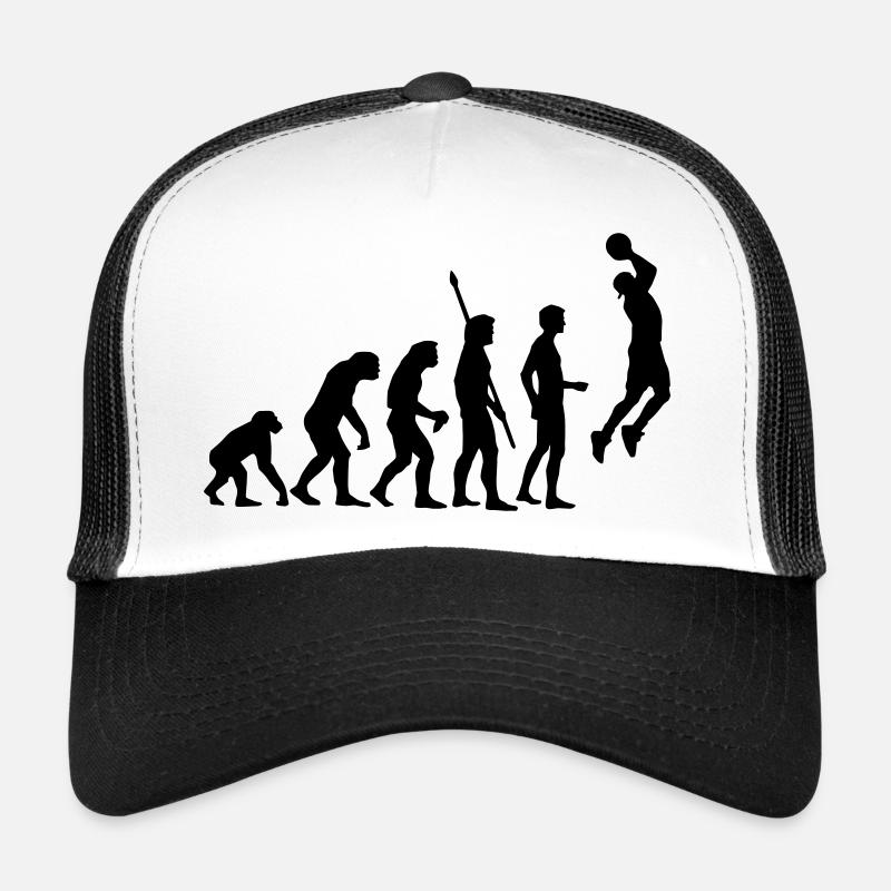 evolution_basketball_b_1c - Casquette trucker - blanc/noir