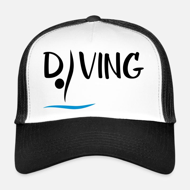 Turmspringen - Trucker Cap - Weiß/Schwarz