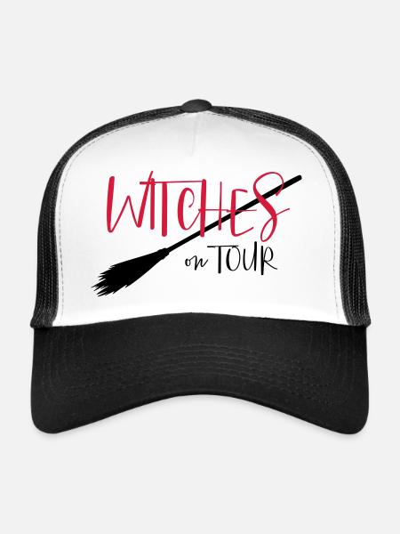 Witches on tour - Party, Carnival, Halloween - Trucker Cap - white/black - Front