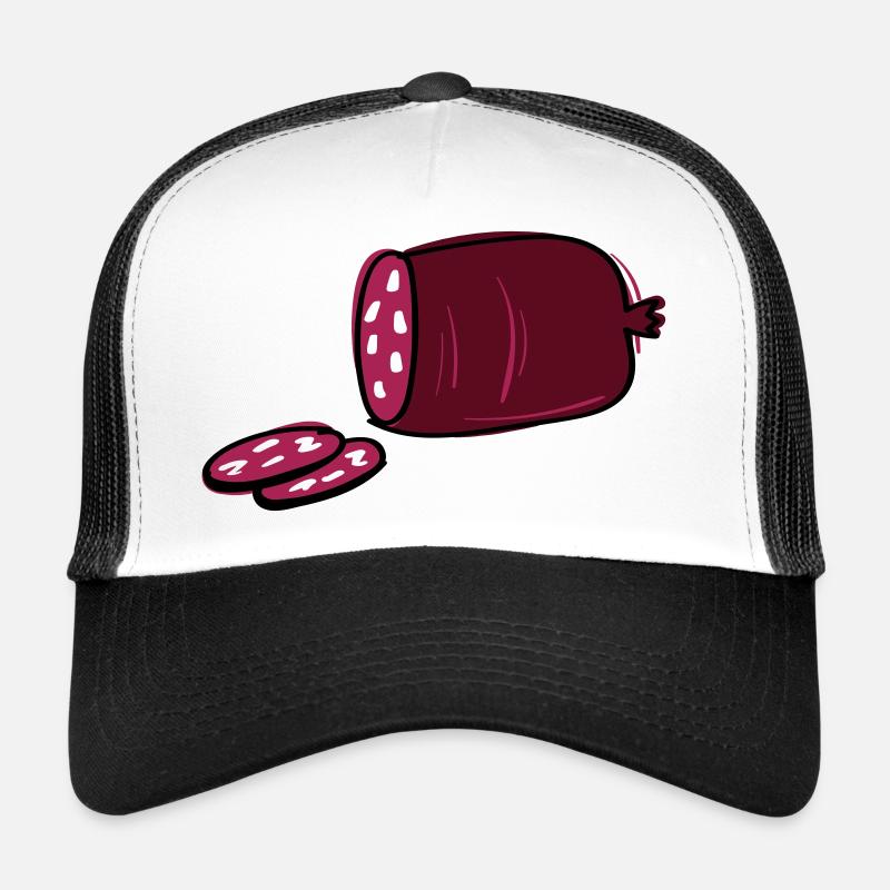 schöne gezeichnete Wurst - Trucker Cap - Weiß/Schwarz