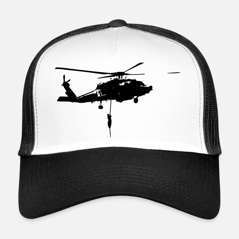 Helicopter militärische Intervention - Trucker Cap - Weiß/Schwarz