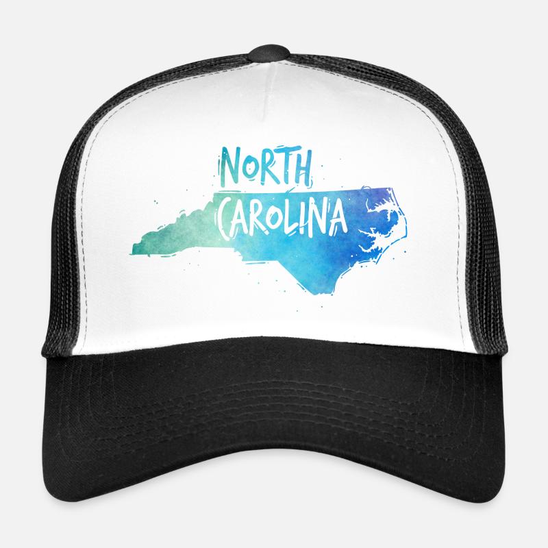 North Carolina - Trucker Cap - Weiß/Schwarz