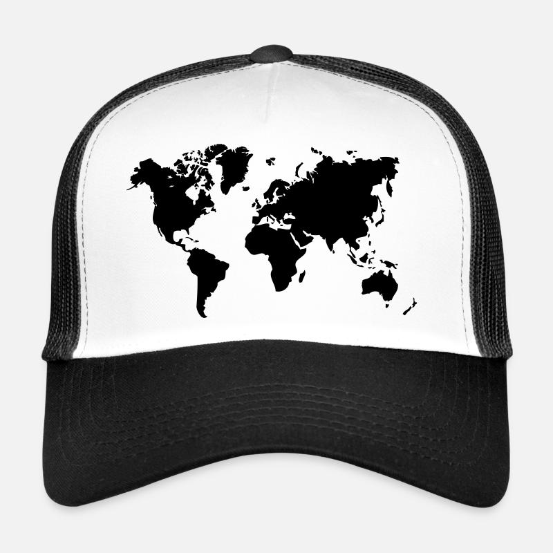 MONDE travel world trip map retro Casquette trucker 