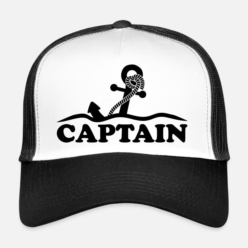 Anker unter Wasser Wellen Captain Design Trucker Cap