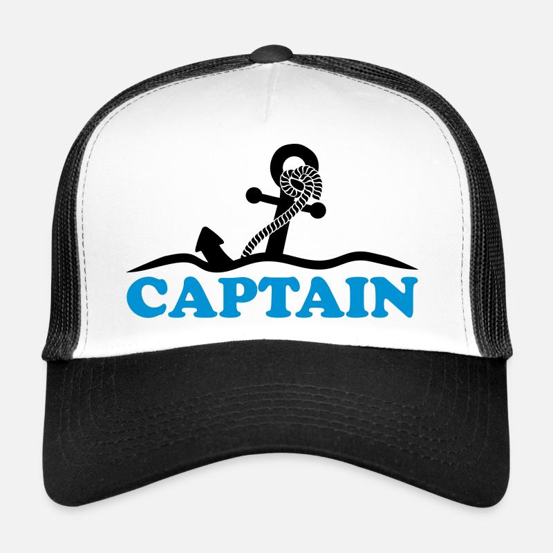 Anker unter Wasser Wellen Captain Design Trucker Cap