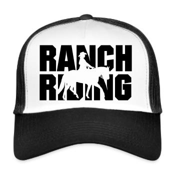 ranch_riding_ranch horse pleasure - Trucker Cap - white/black - Front