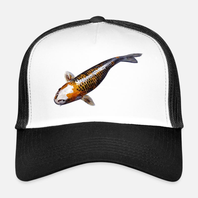 Carp koi - Casquette trucker  - blanc/noir