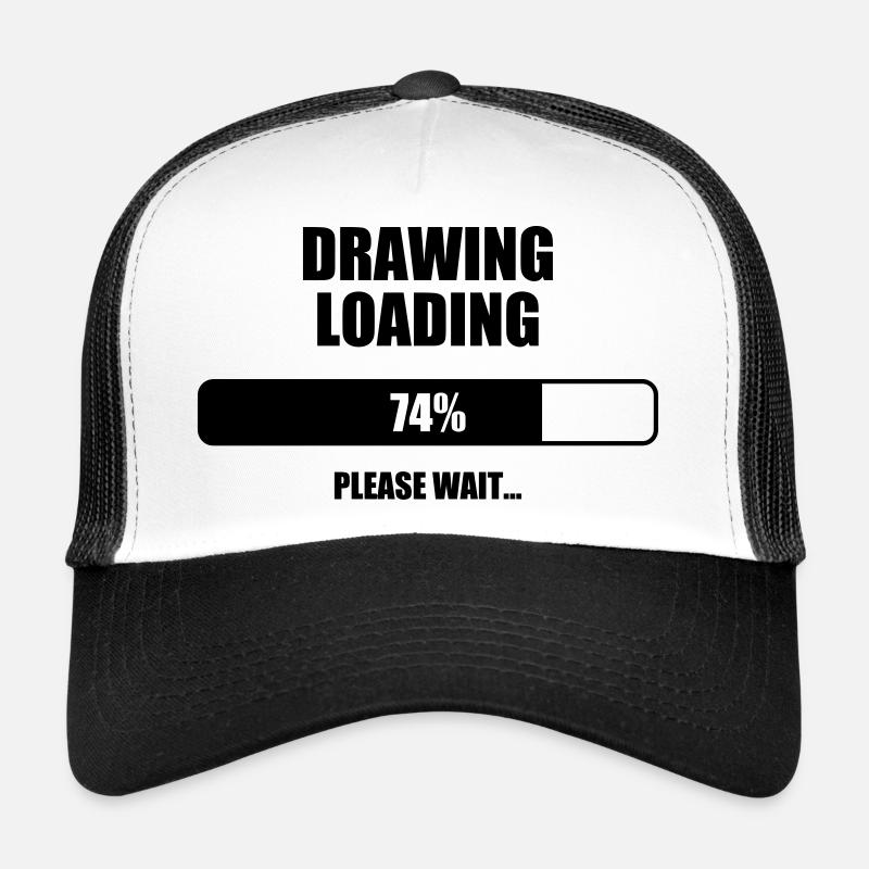 Zeichnung / Zeichner / Drawing / Drawer - Trucker Cap - Weiß/Schwarz