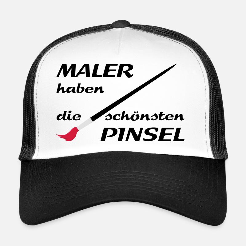 maler handwerker - Trucker Cap - Weiß/Schwarz
