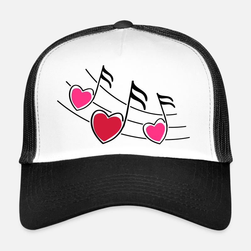 music notes hearts Trucker Cap