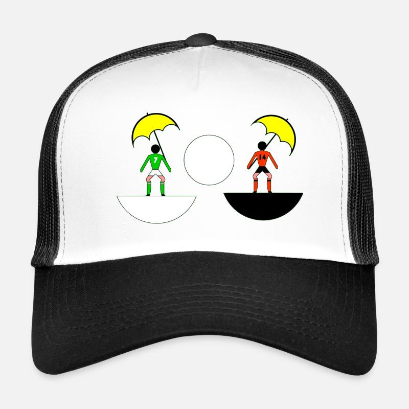 Duel de parapluies néon en moitiés divisées Casquette trucker