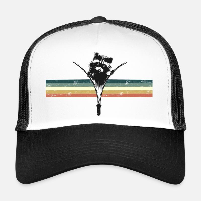 Doux raton laveur - Retrostripes Casquette trucker 