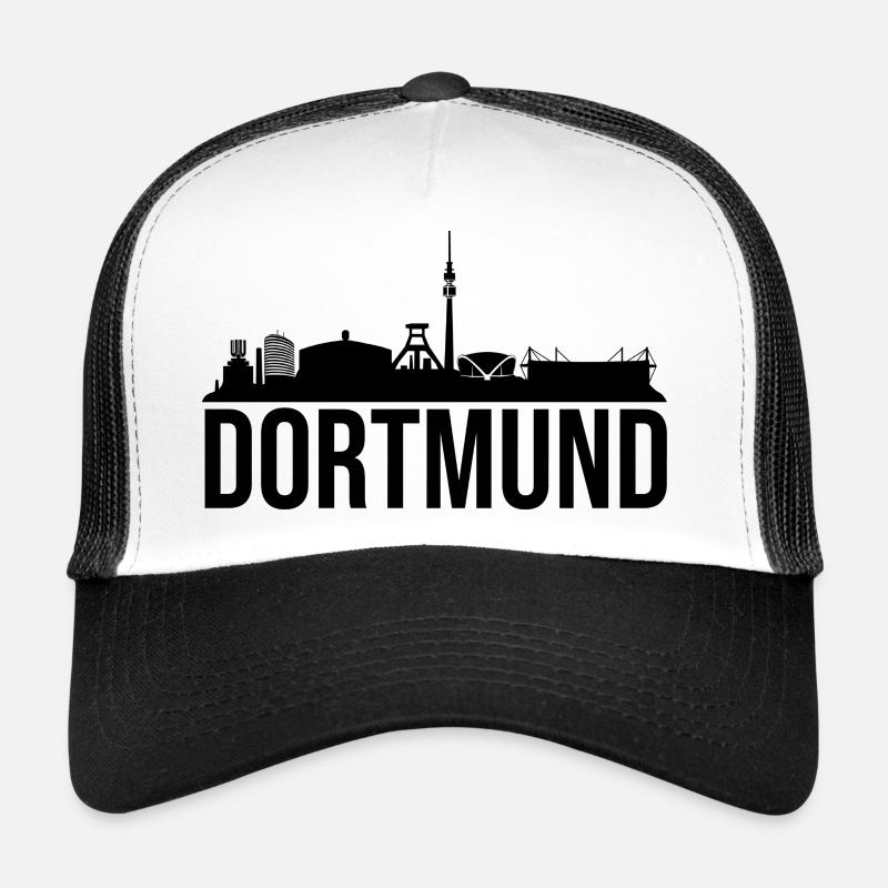 dortmund skyline black - Trucker Cap - white/black