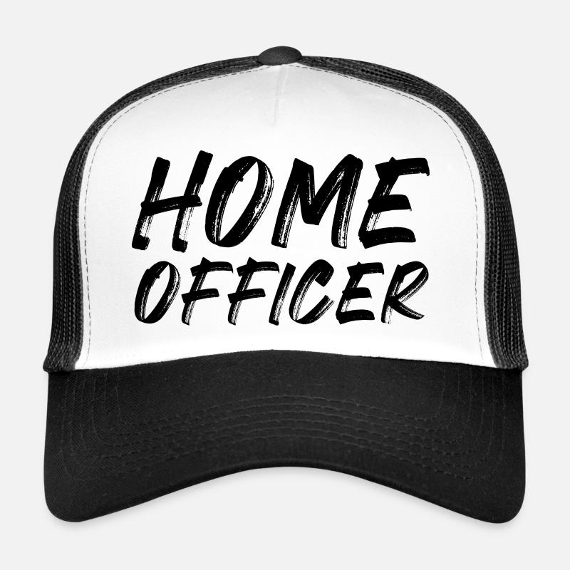 Homeofficer - Trucker Cap - Weiß/Schwarz