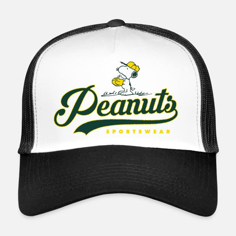 Peanuts Snoopy Baseball Sportswear - Trucker Cap - Weiß/Schwarz