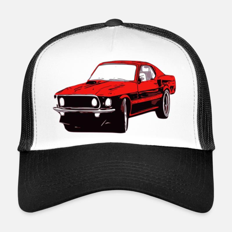 Car - Trucker Cap - white/black