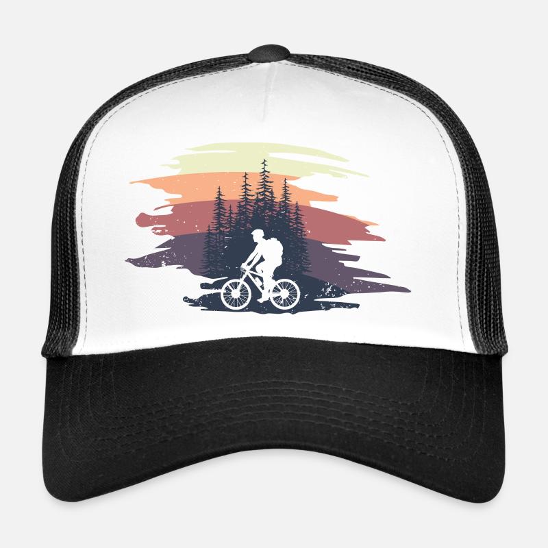 Mountainker im Wald - Trucker Cap - Weiß/Schwarz