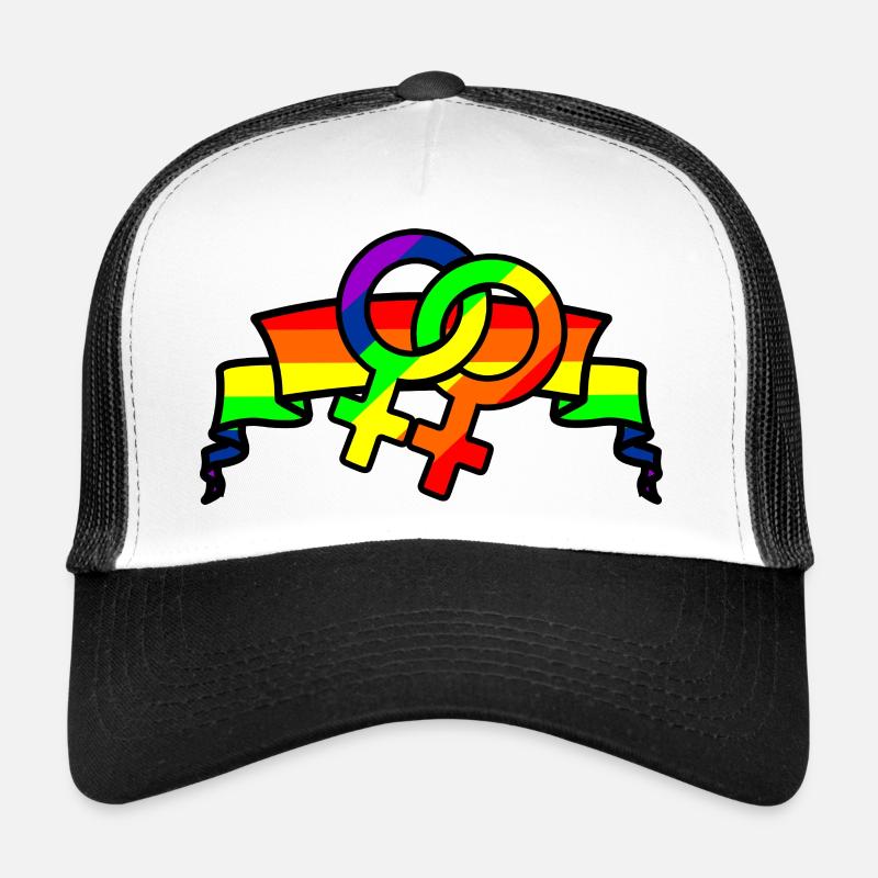 Logo de Rainbow lesbies fier Casquette trucker 