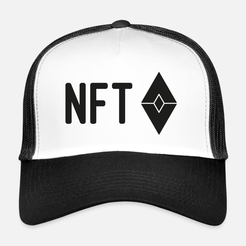 NFT Ethereum - Casquette trucker  - blanc/noir