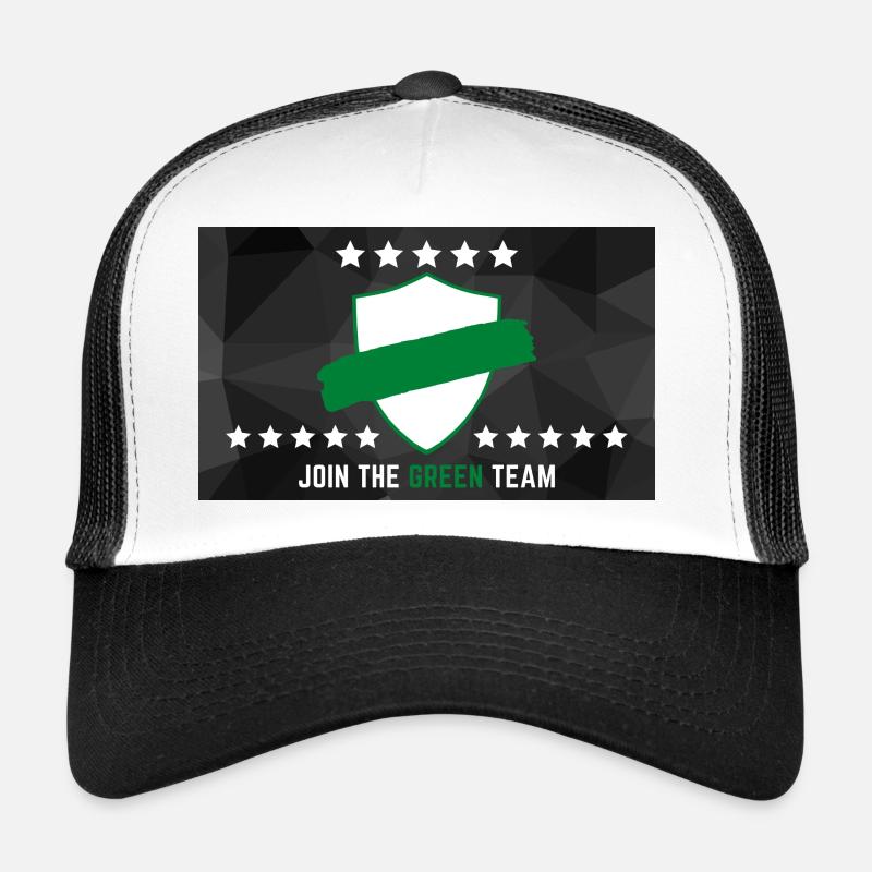 JOIN THE GREEN TEAM - Trucker Cap - Weiß/Schwarz