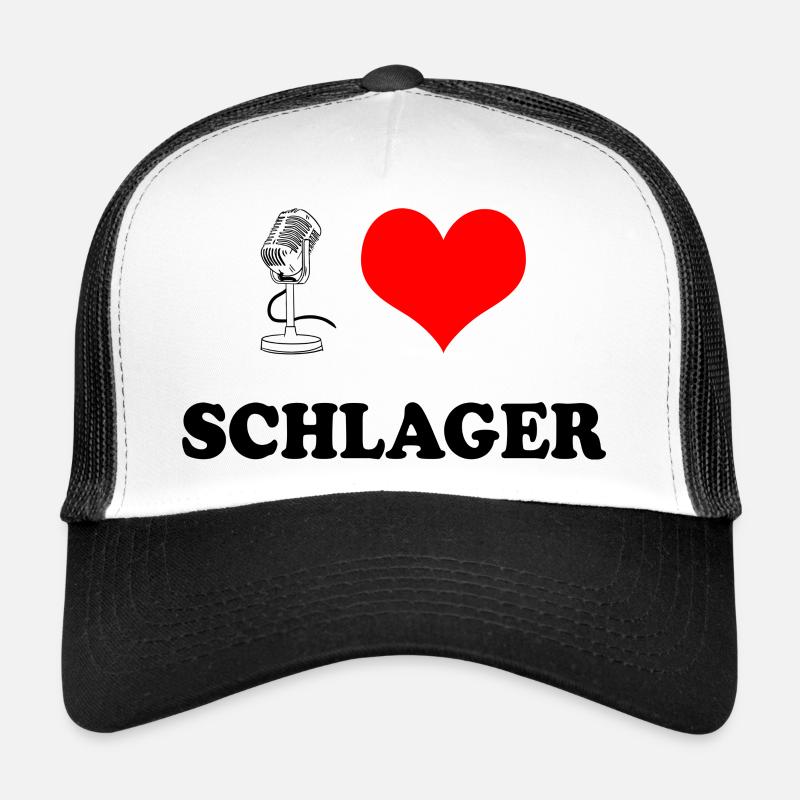 Ich liebe Schlager - Trucker Cap - Weiß/Schwarz