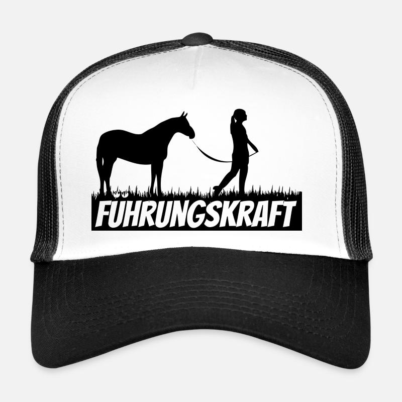 Führungskraft Pferd - Trucker Cap - Weiß/Schwarz