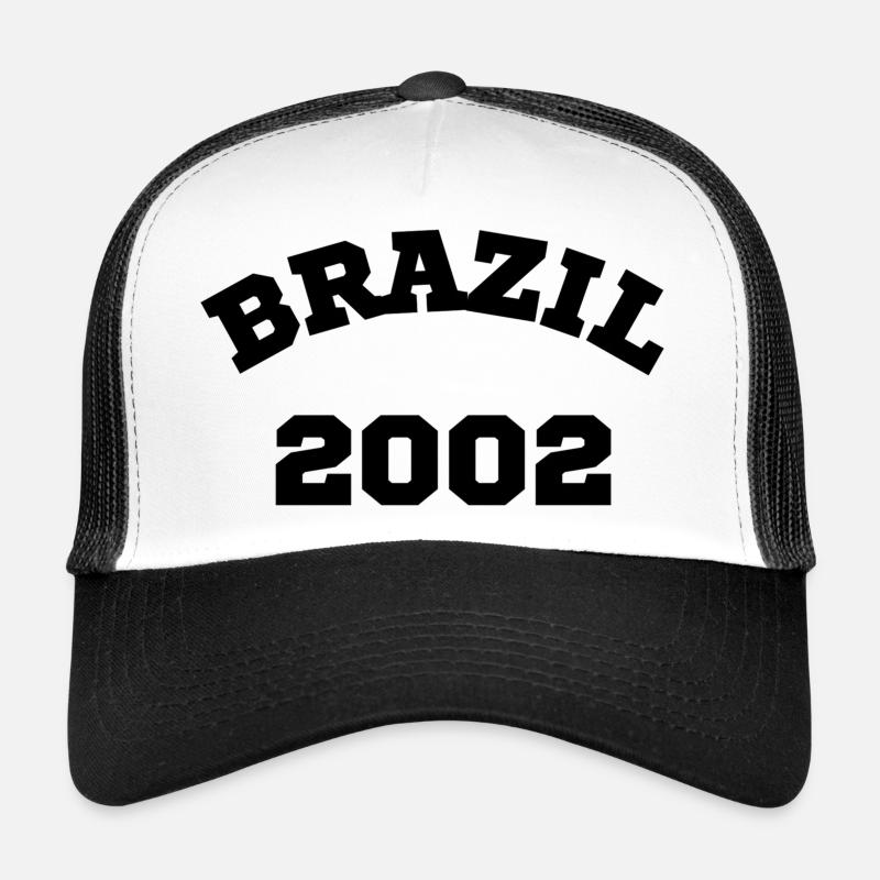 Brazil2002 - Trucker Cap - Weiß/Schwarz