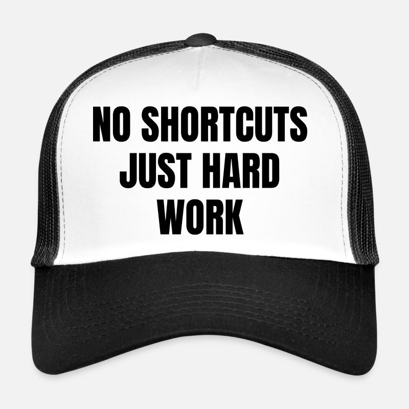 Hard Work - Trucker Cap - Weiß/Schwarz