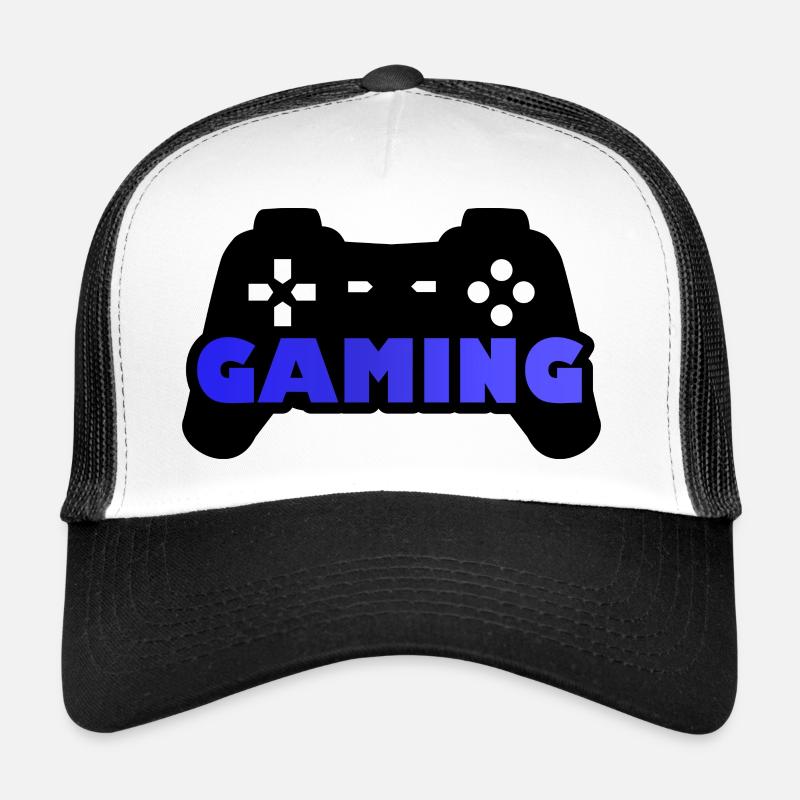 Blauer Joystick Gaming Trucker Cap
