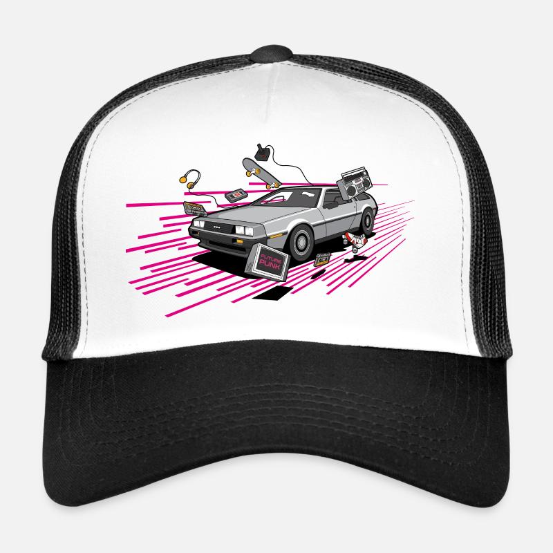 Delorean Future Punk Oldtimer Youngtimer Retro 80s Trucker Cap