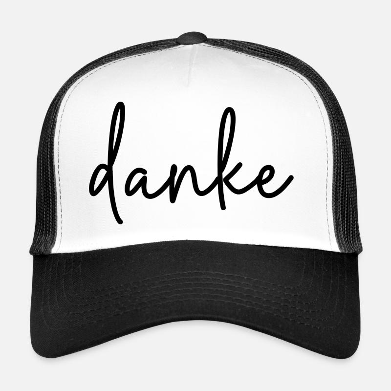 Danke - Trucker Cap - Weiß/Schwarz