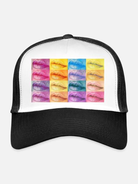 Lips 16er - Trucker Cap - Weiß/Schwarz