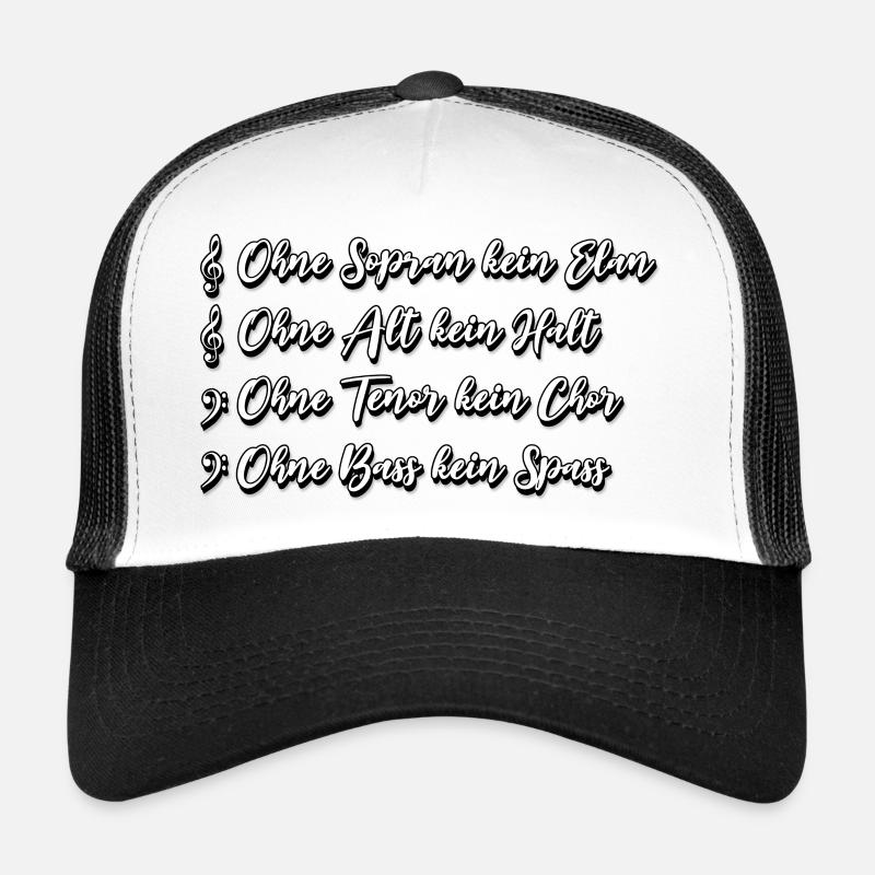 SATB Chor Spruch - Trucker Cap - Weiß/Schwarz