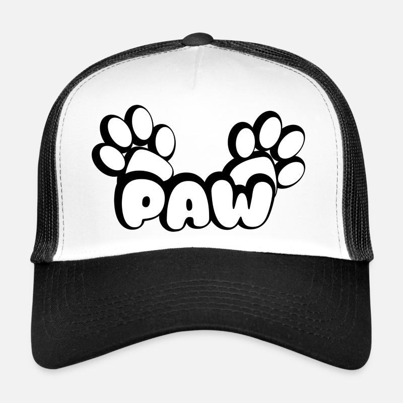 Paw Cat Paws Design with Two Paws Trucker Cap