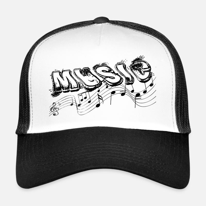 MUSIQUE Faute de frappe avec notes Casquette trucker 